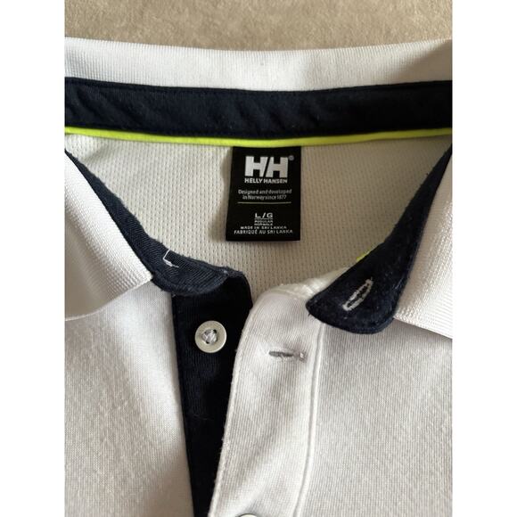 Helly Hansen Men’s Skagen Quickdry Rugger Rugby Polo Shirt - Large White Sailing - Picture 3 of 13